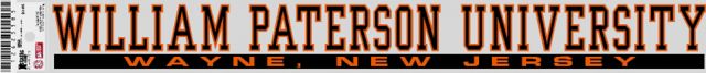 William Paterson University Strip Decal
