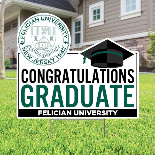 Felician University Grad 22 x 19 Lawn Sign