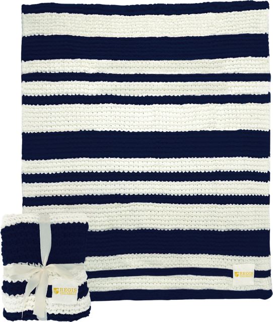 Regis University Cable Knit Throw Blanket