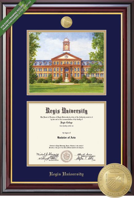 Framing Success Windsor 8 x 10 BA/MA Diploma and Lithograph with Double mat and Medallion - ONLINE ONLY
