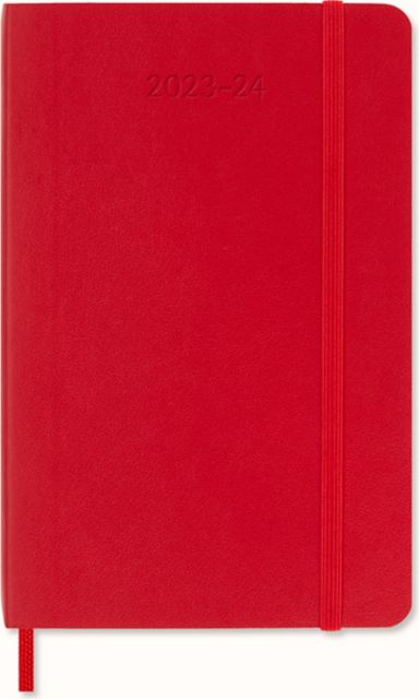 Moleskine 2024 Weekly Planner, 12M, Large, Scarlet Red, Hard Cover
