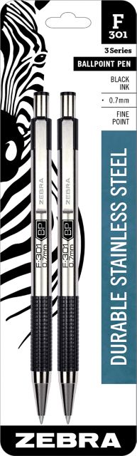 F301 RT BP PEN BLACK 2PK FINE