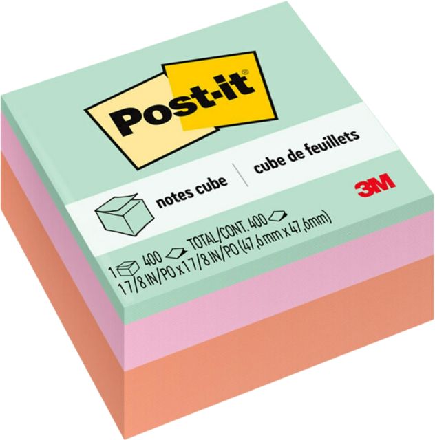 Post-it® Notes Cube 2051-PAS, 1 7/8 in x 1 7/8 in (47.6 mm x 47.6 mm)