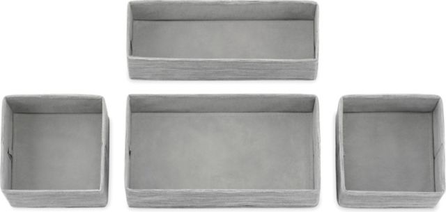 Whitmor Drawer Organizers - Gray - Set of 4