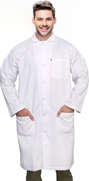 Side button lab coat sales
