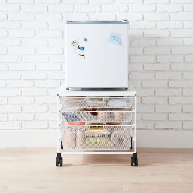 The Fridge Stand Supreme - Drawer Organization - White Frame with