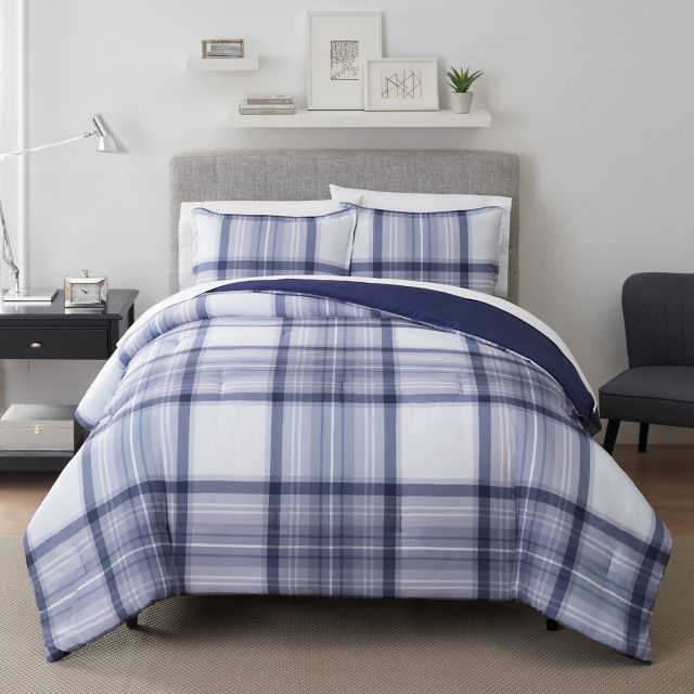 Serta Simply Clean Scott Plaid Antimicrobial 2 Piece Twin XL