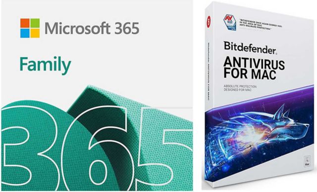 Microsoft 365 Family (6 Users) w/BitDefender AntiVirus for Mac - 1 Year Sub. (Download)