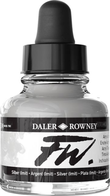 Fw Acrylic Ink 1OZ Silver