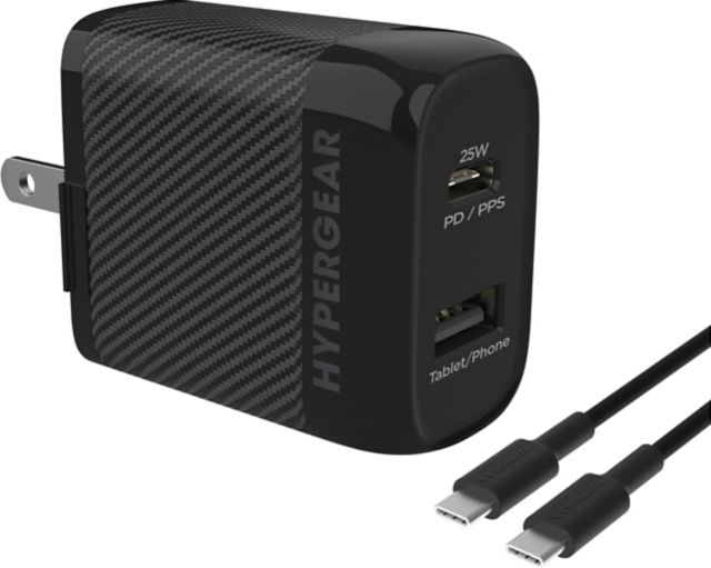 Hypergear 15626 SpeedBoost 25W PD USB-C Wall Kit Black