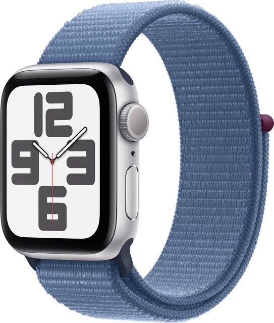 Apple Watch SE GPS 44mm Silver Aluminum Case with Winter Blue 