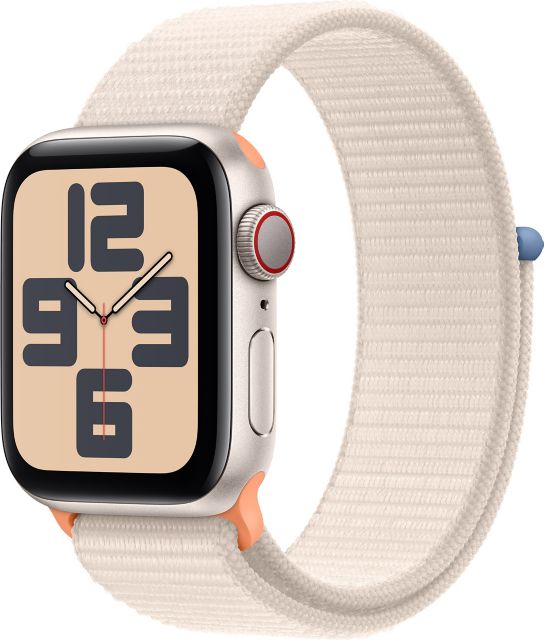 Apple Watch SE GPS Cellular 44mm Starlight Aluminum Case with Starlight Sport Loop University Of Wisconsin La Crosse