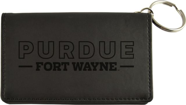 Purdue University Fort Wayne Leather ID Holder
