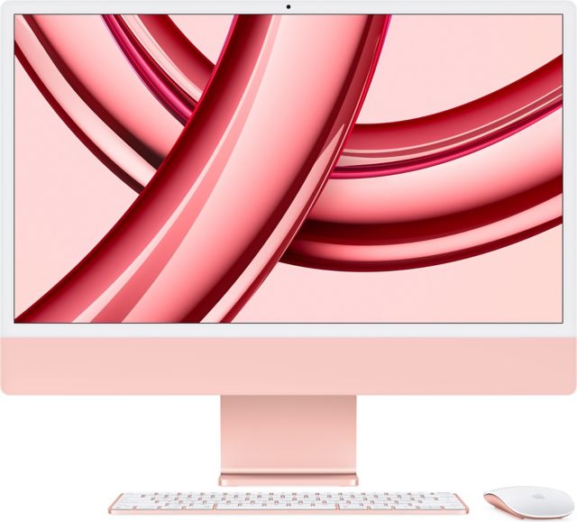 24-inch iMac with Retina 4.5K display: Apple M3 chip with 8‑core CPU and  8‑core GPU, 256GB SSD - Pink