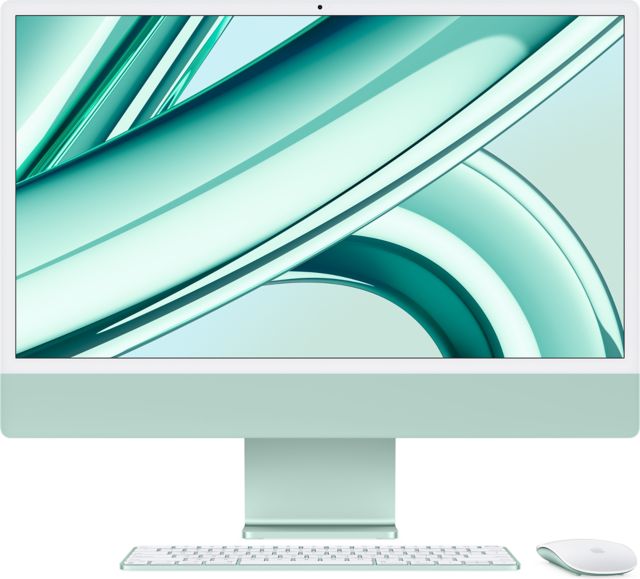 24-inch iMac with Retina 4.5K display: Apple M3 chip with 8?core CPU and 10?core GPU, 512GB SSD - Green