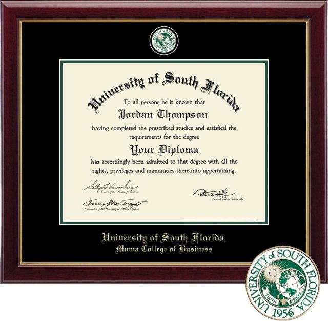 Church Hill Classics Masterpiece, Muma College of Business, 11x14 , Masters, PhD Diploma Frame