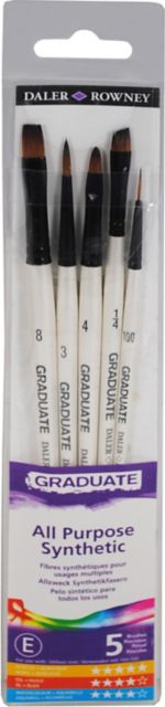 GRADUATE SYNTHETIC BRUSH SET 5-PIECES
