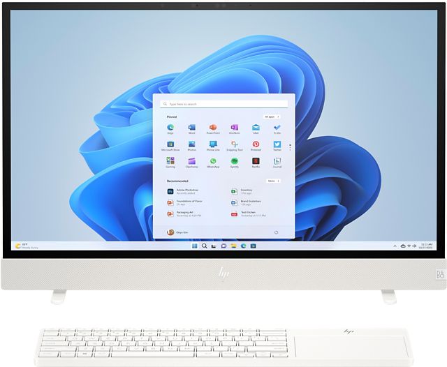 HP 24'' Moveable All-in-One, HP Envy Computer- Move 24''Touch/24 QHD Brightview IPS, CPU Intel Core i3-1315U, Basic 1 yr Warranty, 5MP IR Webcam, Shell White