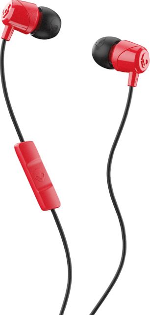 Skullcandy Jib In-Ear Earbuds with Mic, Red/Black
