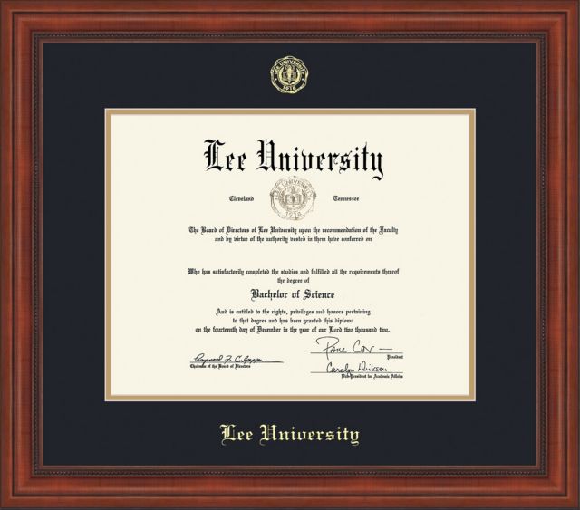 Lee University Diploma Frame
