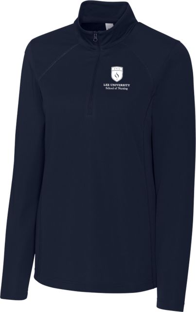 Lee University C&B Womens Dark Clique Ice Pique Half Zip Lee School of Nursing - ONLINE ONLY