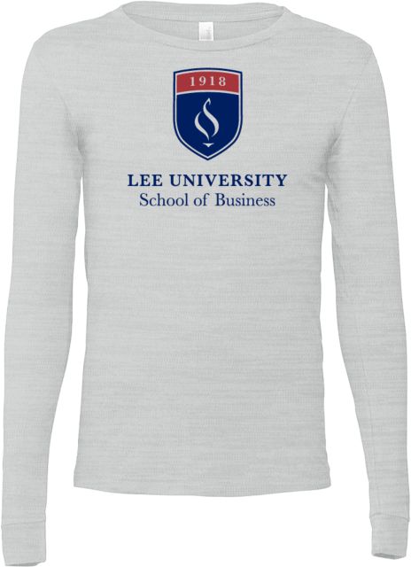 Lee University Bella + Canvas Ash Jersey Cotton Long Sleeve T Shirt Lee School of Business - ONLINE ONLY