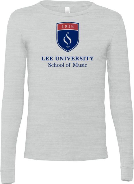 Lee University Bella + Canvas Ash Jersey Cotton Long Sleeve T Shirt Lee School of Music - ONLINE ONLY