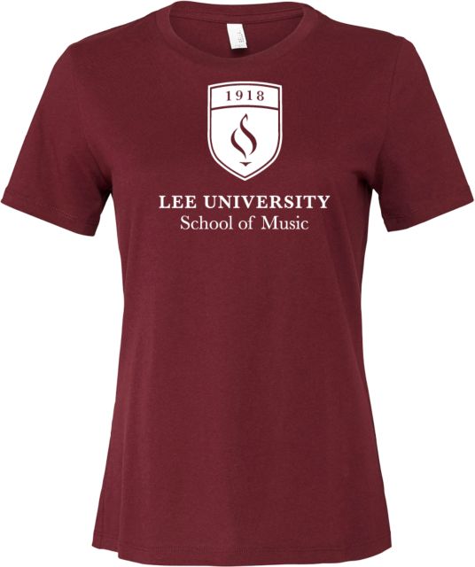 Lee University Bella + Canvas Womens Relaxed Cotton T Shirt Lee School of Music - ONLINE ONLY