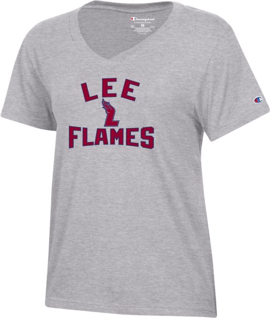 Lee University Women's Flames V-Neck Short Sleeve T-Shirt