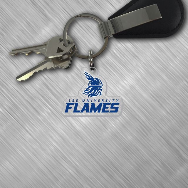 Lee University Flames Laser Cut Keytag
