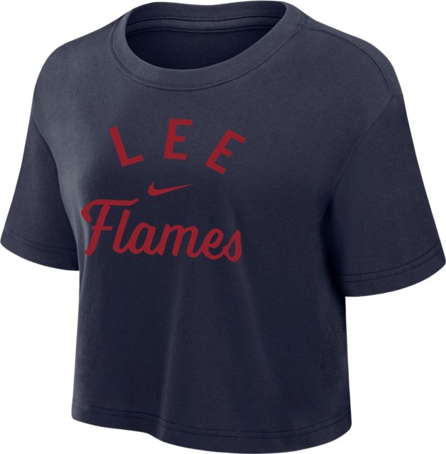 Lee University Flames Women's Dri-Fit Cropped Short Sleeve T-Shirt