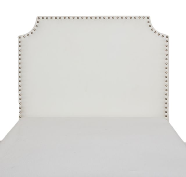 Dormify Jordyn Charging Studded Headboard in White Twin Twin XL University Of Georgia