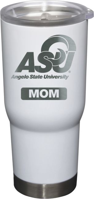 22 oz White Stainless Steel Tumbler Mom