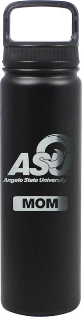 24 oz Matte Black Stainless Steel Water Bottle Mom