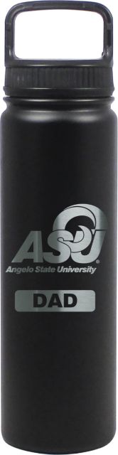 24 oz Matte Black Stainless Steel Water Bottle Dad