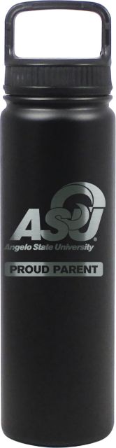 24 oz Matte Black Stainless Steel Water Bottle Proud Parent
