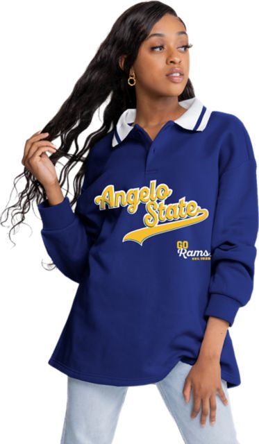 Gameday Couture Women's Charcoal Angelo State Rams for The Love Luxe Boyfriend Long Sleeve T-Shirt Size: Small