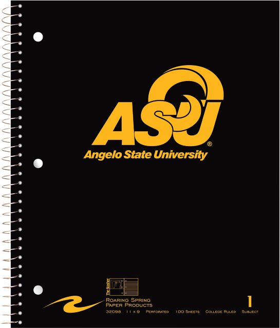 Angelo State University Notebook 100-Sheet