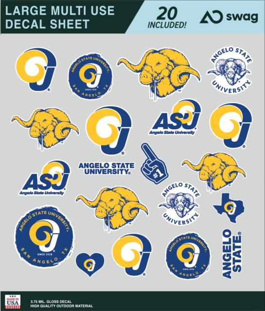 Angelo State University Large Sticker Sheet