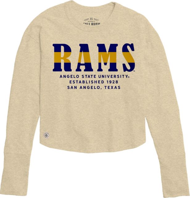 Gameday Couture Women's Charcoal Angelo State Rams for The Love Luxe Boyfriend Long Sleeve T-Shirt Size: Small