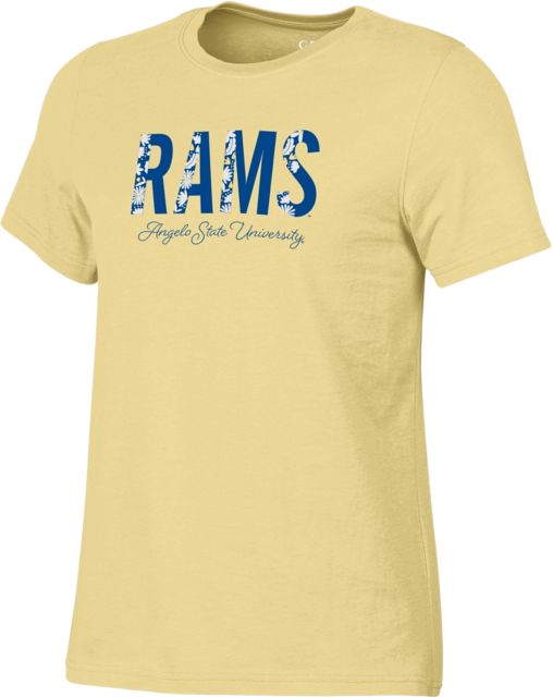 Angelo State University Rams Flower Women's Short Sleeve T-Shirt