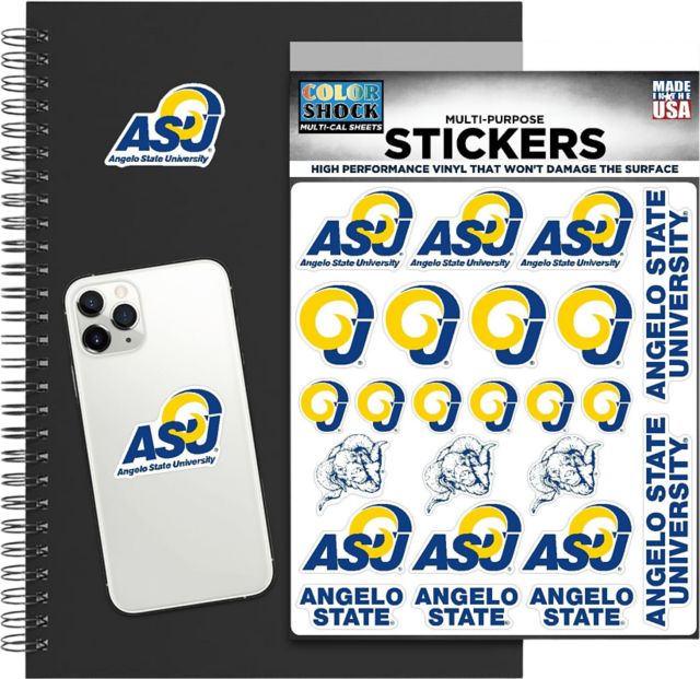 Angelo State University Rams Sticker Sheet