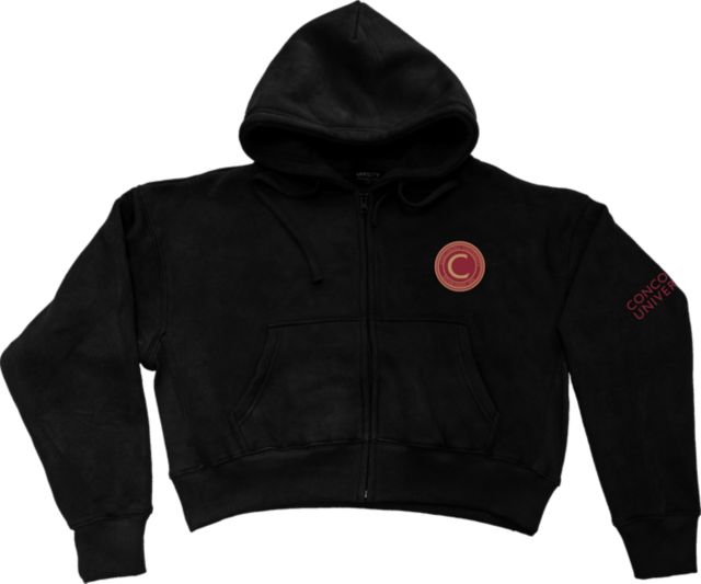 Chandail écourté surdimensionné à glissière Université Concordia