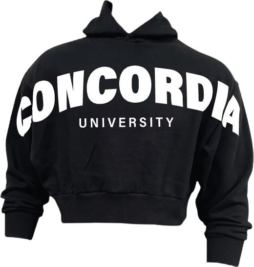 Concordia University Women's Cropped Hooded Sweatshirt