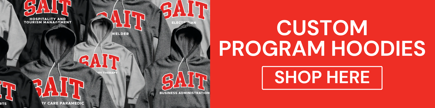 Custom Program Hoodies. Shop Now. 