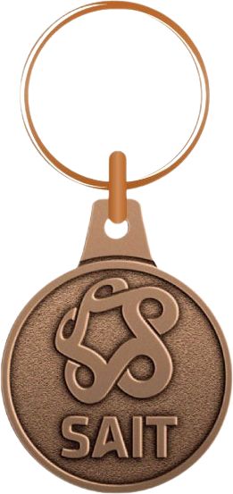 Southern Alberta Institute of Technology Metal Keytag