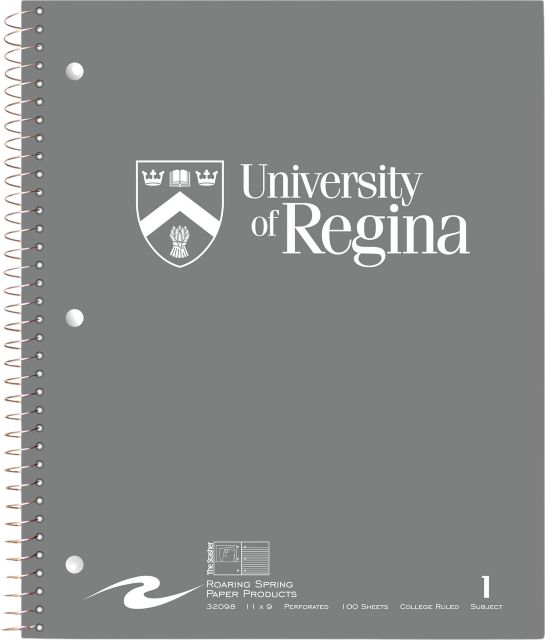 University of Regina 1 Subject 100 Sheet Notebook
