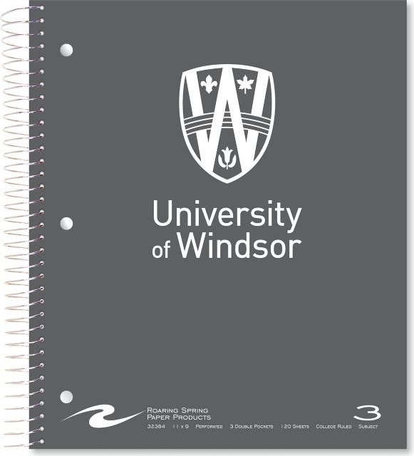 University of Windsor 3 Subject Notebook