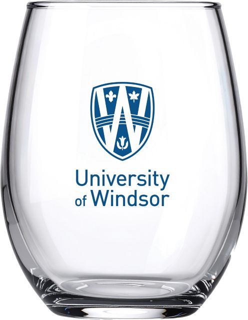 University of Windsor Stemless Wine Glass