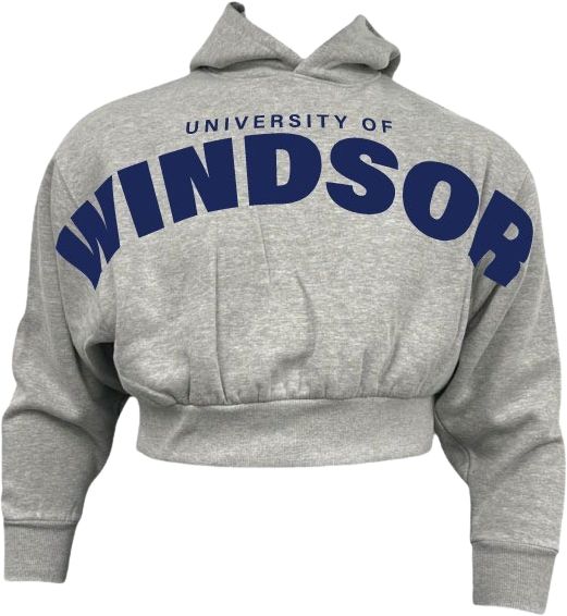 University of Windsor Women's Cropped Hooded Sweatshirt